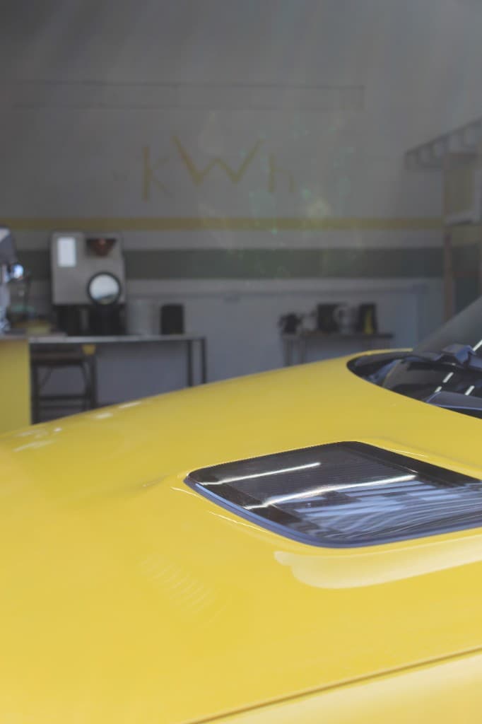 Close-up of kWh Coffee Bellwether roaster